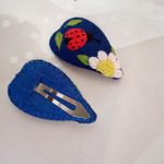 ست کش مو و گیره تق تقی گلدوزی شده با دست