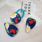 ست کش مو و گیره تق تقی گلدوزی شده با دست