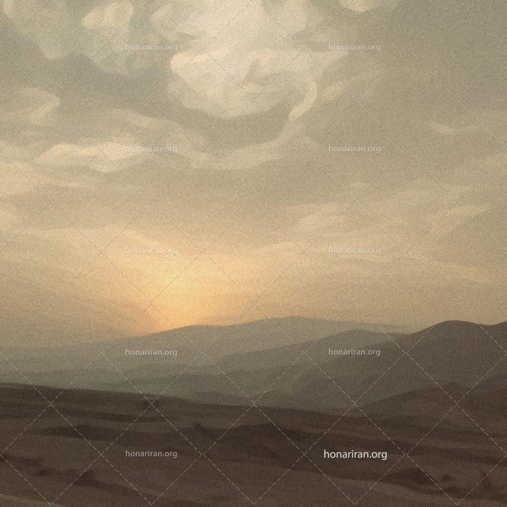 نقاشی دیجیتال غروب