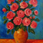 تابلو اکریلیک گل‌های رز