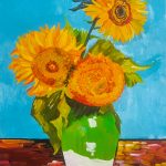 تابلو اکریلیک آفتابگردان ونگوگ