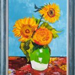 تابلو اکریلیک آفتابگردان ونگوگ