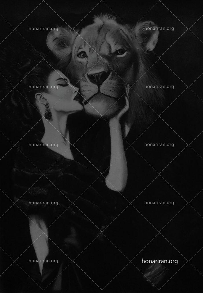 نقاشی سیاه قلم غرور