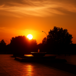 قطعه عکس غروب خورشید