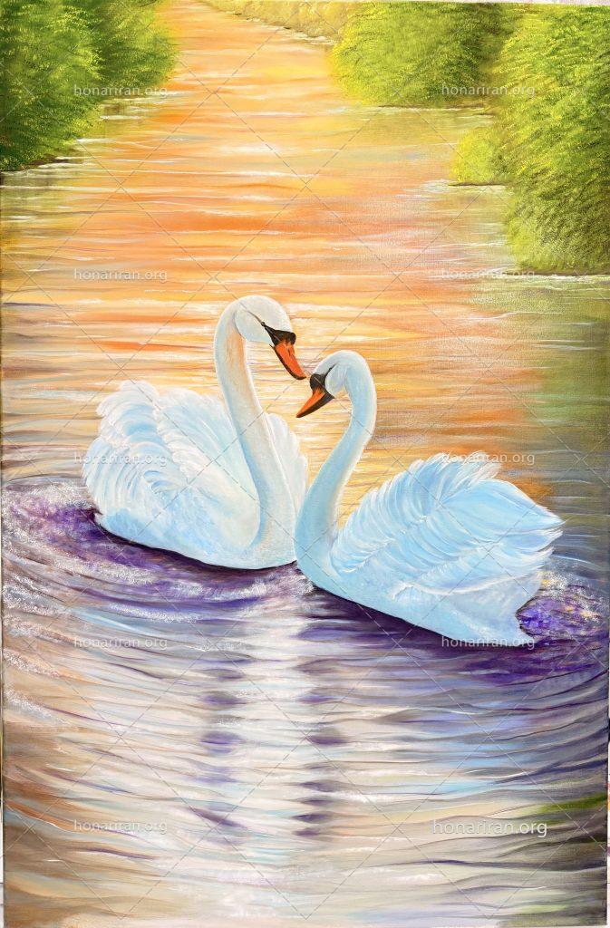 تابلو رنگ روغن قوی عاشق