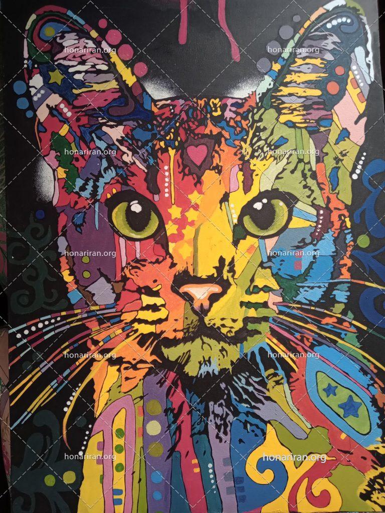 تابلو نقاشی گربه