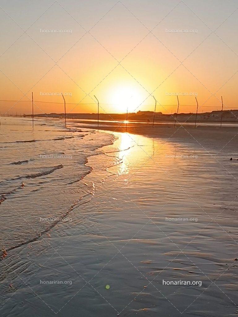 قطعه عکس غروب در ساحل