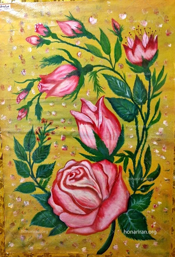 تابلو رنگ و روغن گل