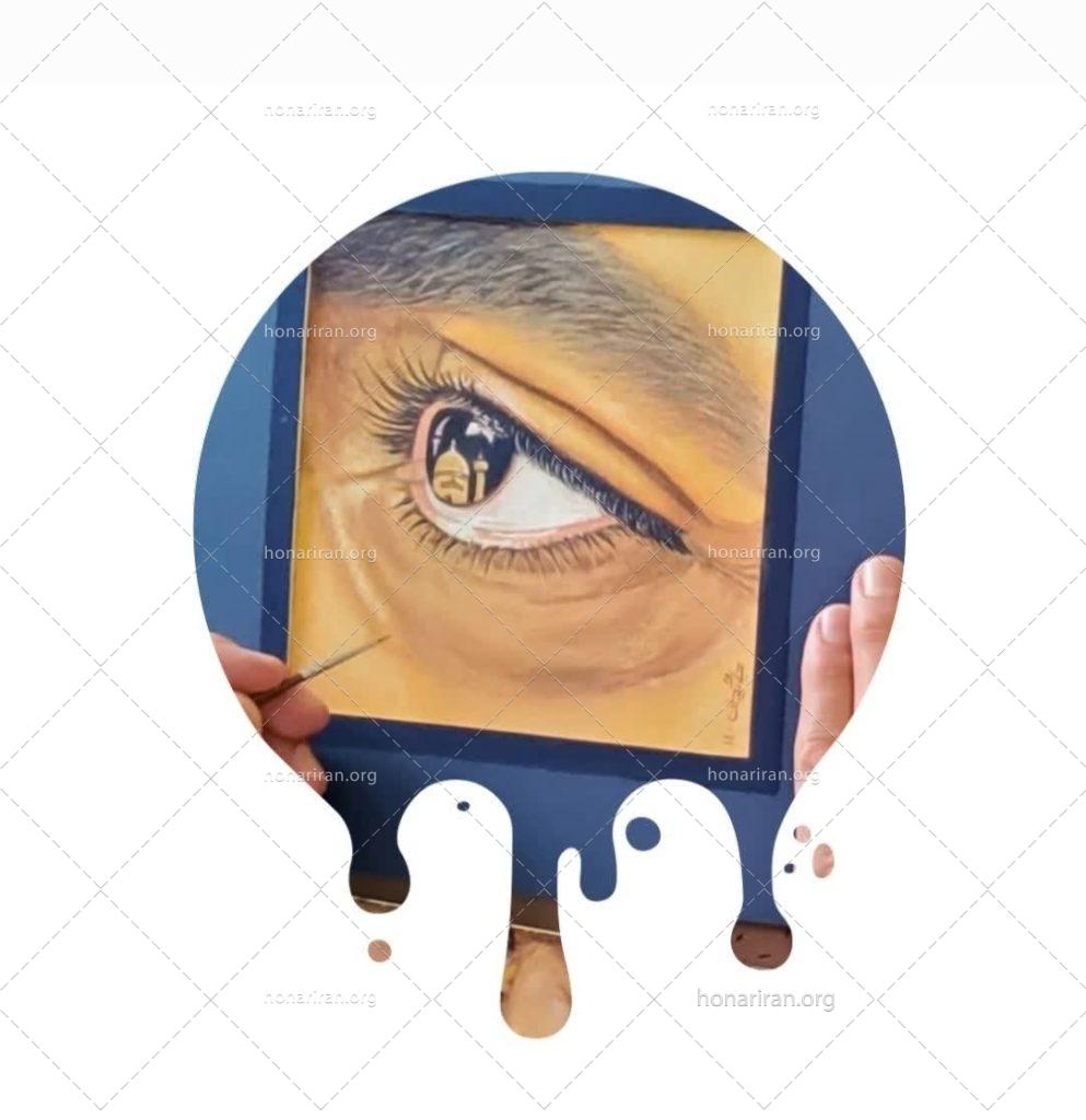 نقاشی چشم به بارگاه امام رضا