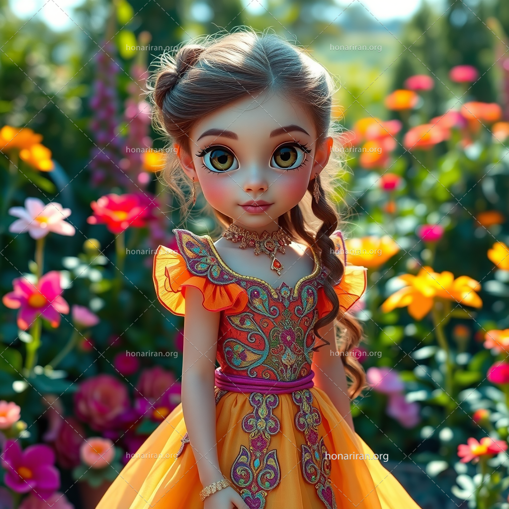 تصویر دیجیتالی دختر زیبا