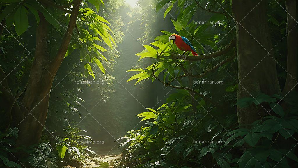 قطعه عکس آواز روشنایی در قلب جنگل