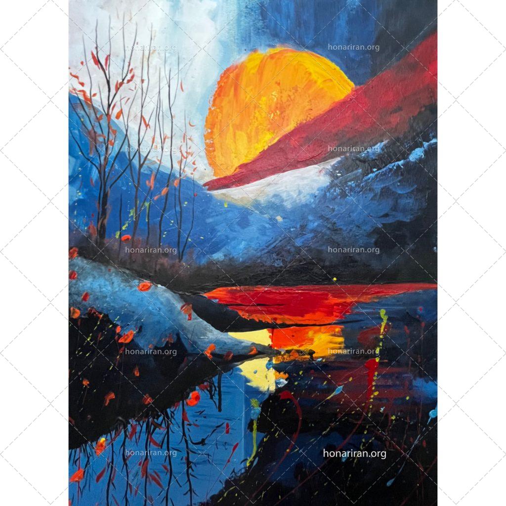 تابلو اکریلیک «جنگلی امیدوار به بهار»