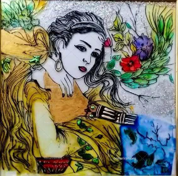 تابلو ویترای مینیاتور ( لیلی )