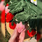 بوته توت فرنگی تزئینی مخملی