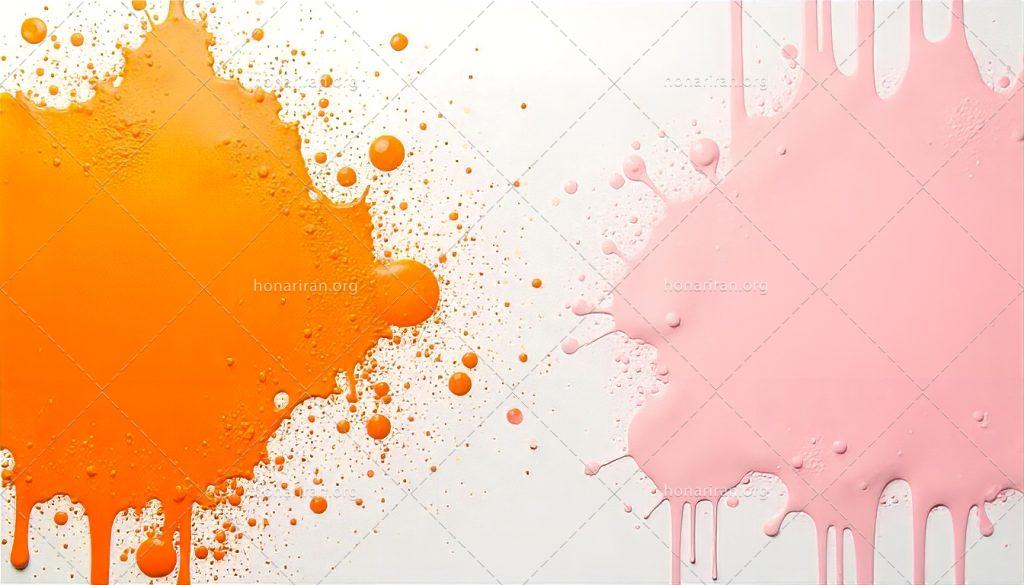 قطعه عکس گفت‌وگوی نارنجی و صورتی