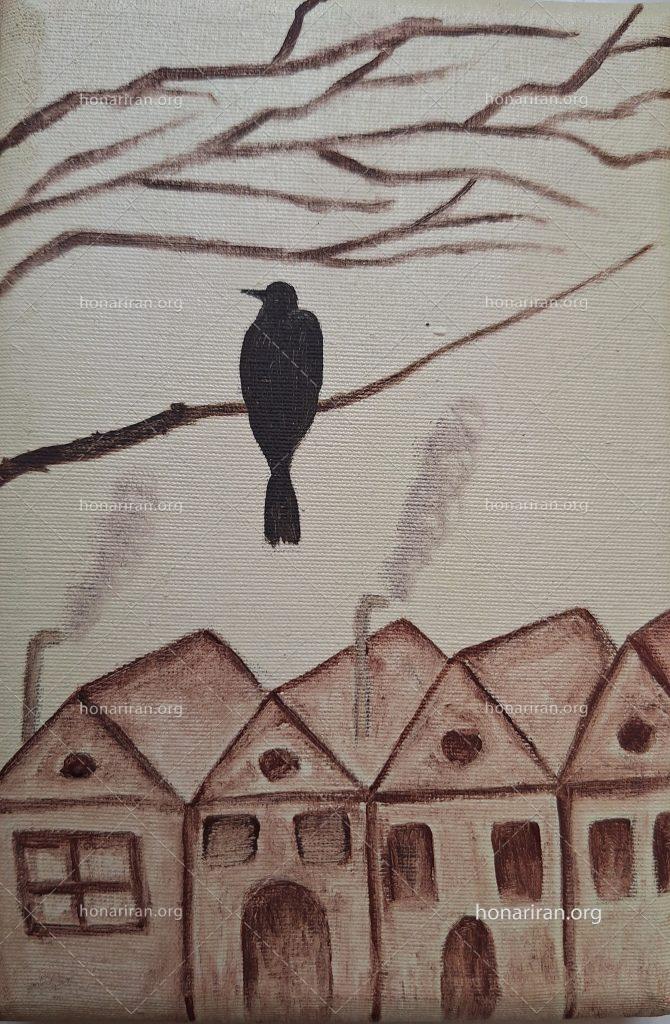 تابلو رنگ روغن زمستان