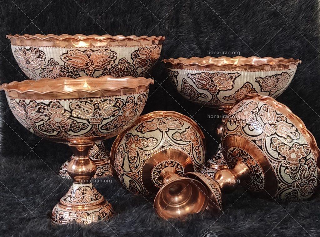 جام سایز 5 میوه خوری نقره کوب