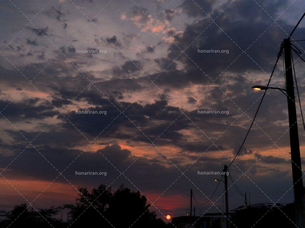 قطعه عکس طلوع ابری
