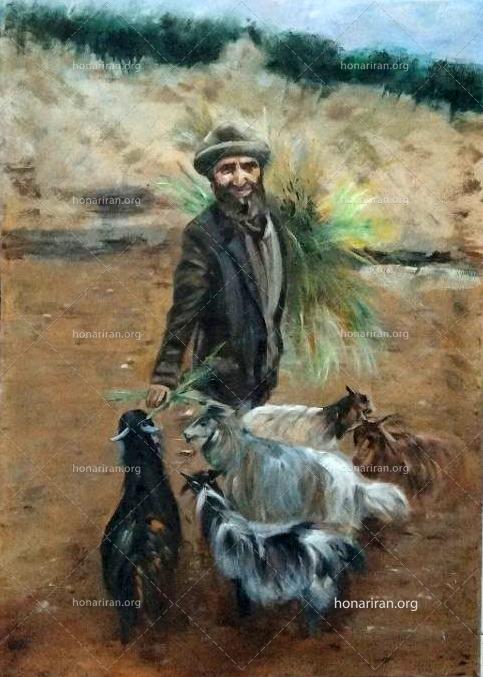 تابلو رنگ روغن همراهان خاک