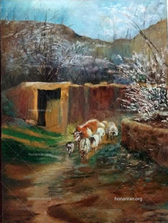 تابلو رنگ روغن بازگشت به خانه