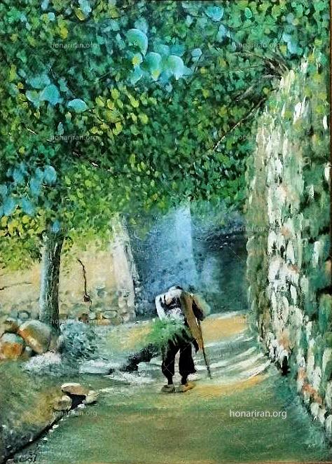 تابلو رنگ روغن گذرِ خاموش