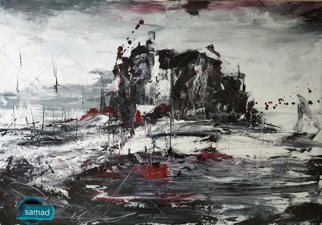 نقاشی اکریلیک مرگ دریاچه ارومیه (مرگ جهان)