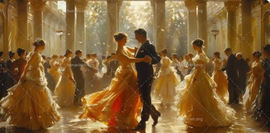 تابلو نقاشی رنگ روغن جشن و شادی