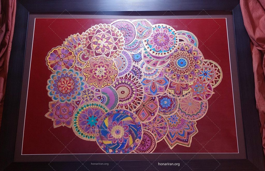 تابلو رنگ روغن و اکریلیک ماندالا