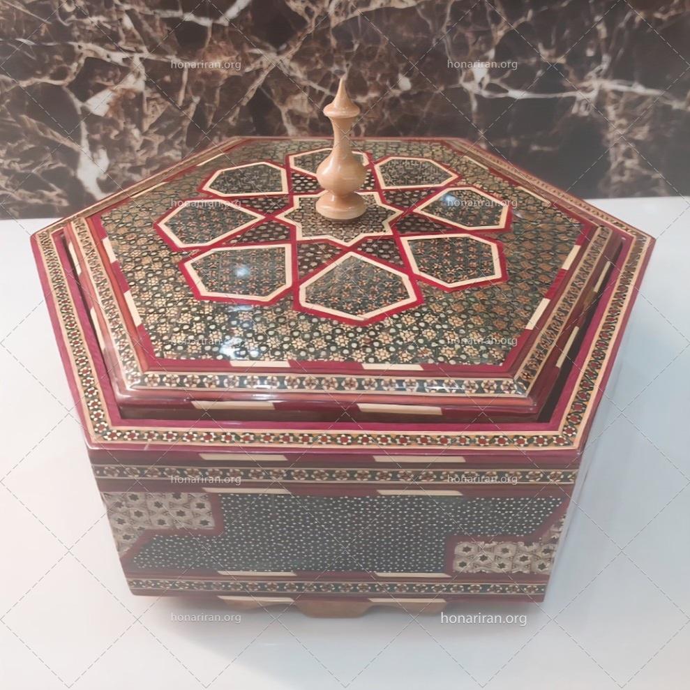 جعبه شکلات خوری خاتم کاری هم نفس با دوست