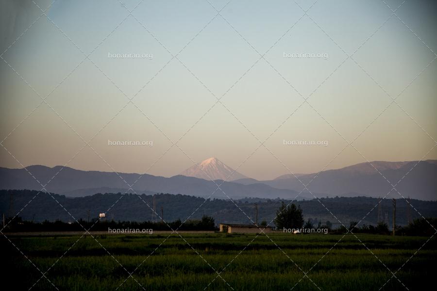 قطعه عکس طلوع دماوند – قله دماوند در طلوع آفتاب