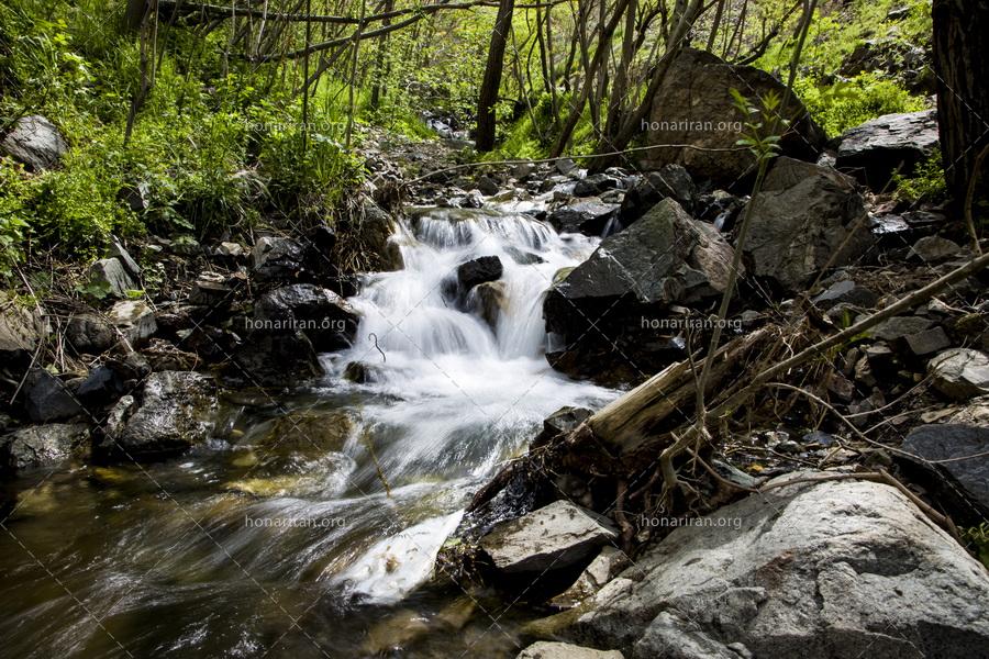 قطعه عکس رودخانه خروشان جنگلی