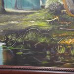 تابلو رنگ روغن جنگل مردابی