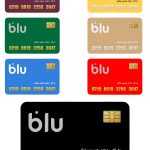 کارت بلوبانک PSD لایه باز | طراحی کارت بانکی BluBank در 7 رنگ اصلی