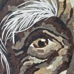 نقاشی اجرا شده روی چوب «نگاه و آرامش»