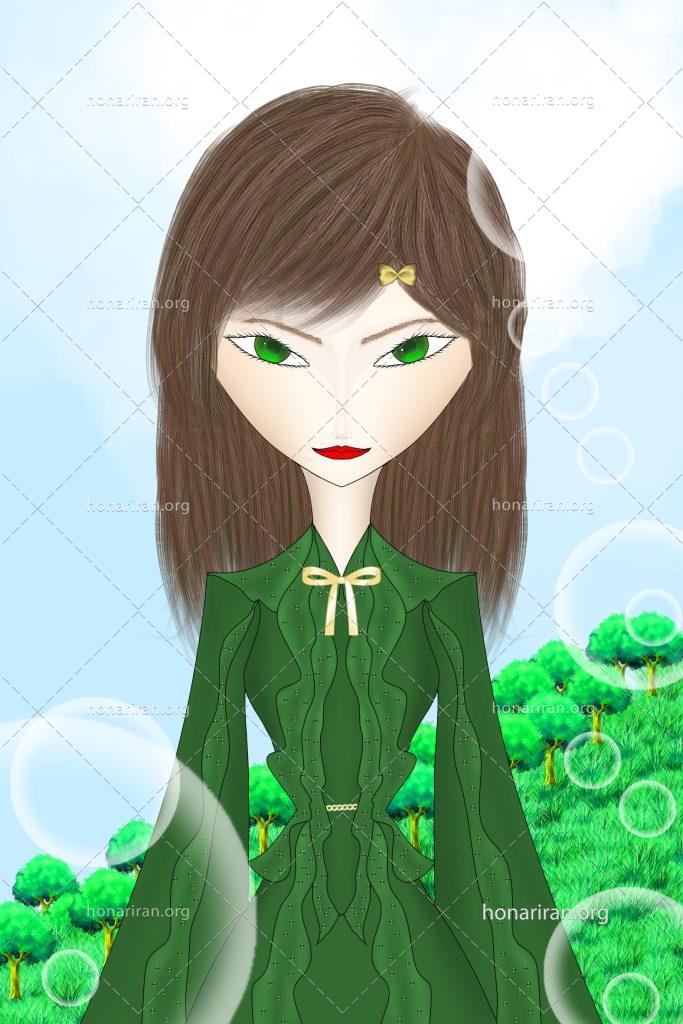 نقاشی دختر فانتزی