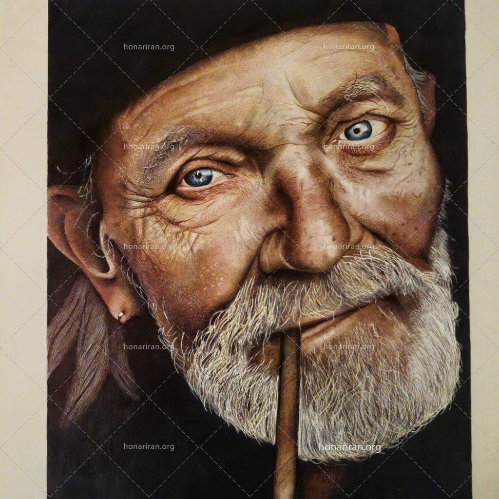 نقاشی با خودکار رنگی گذرانِ بدونِ توقف