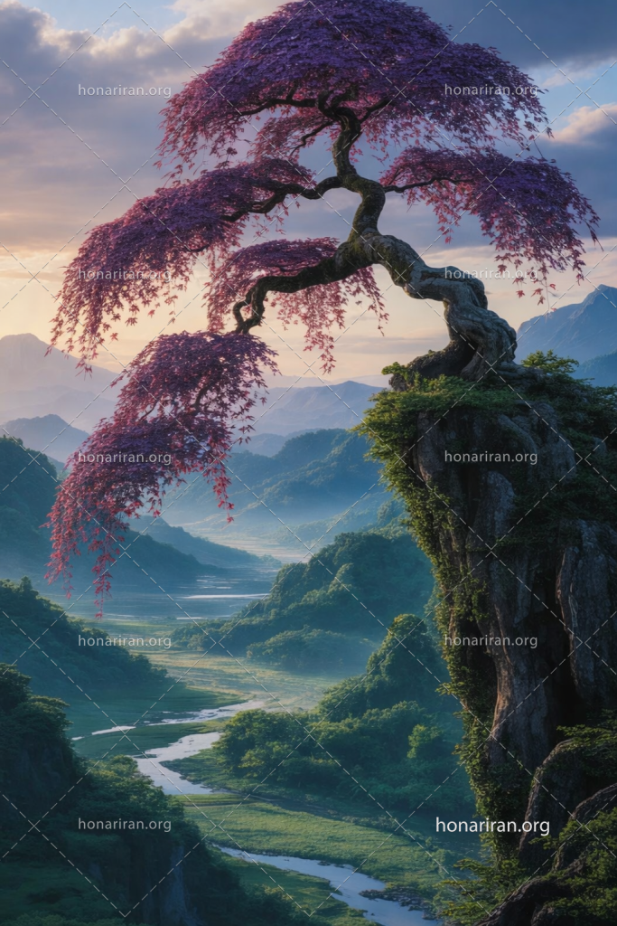 قطعه عکس درخت با تنه ای پیچ خورده