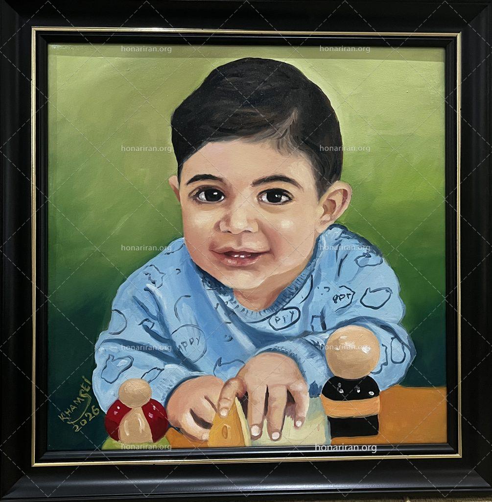 نقاشی رنگ روغن دندان شیری