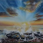 تابلو رنگ روغن وسعت بی‌پایان