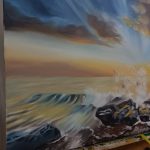 تابلو رنگ روغن وسعت بی‌پایان