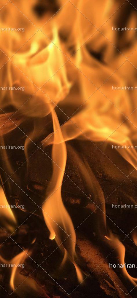 قطعه عکس زبانه کشیدن آتش
