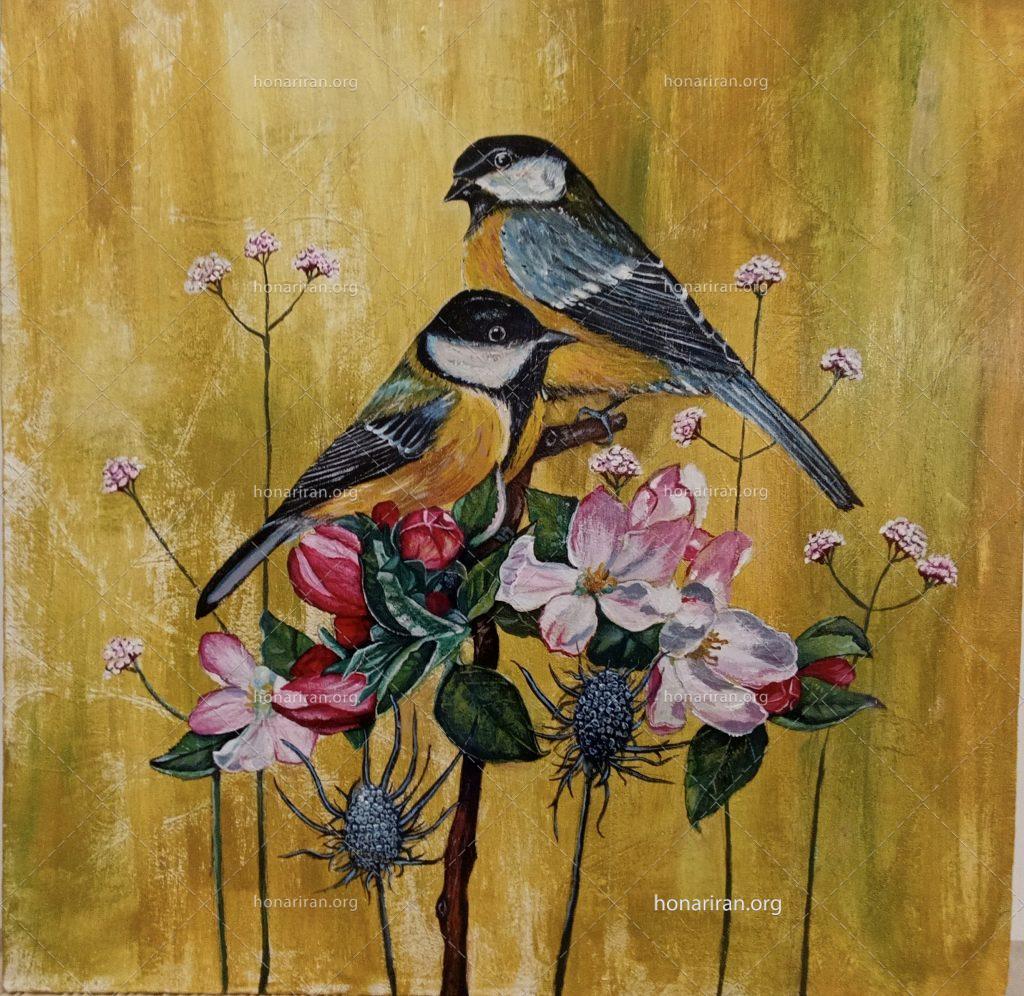 تابلو اکریلیک پرنده