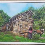 تابلو نقاشی رنگ روغن زندگی روستایی