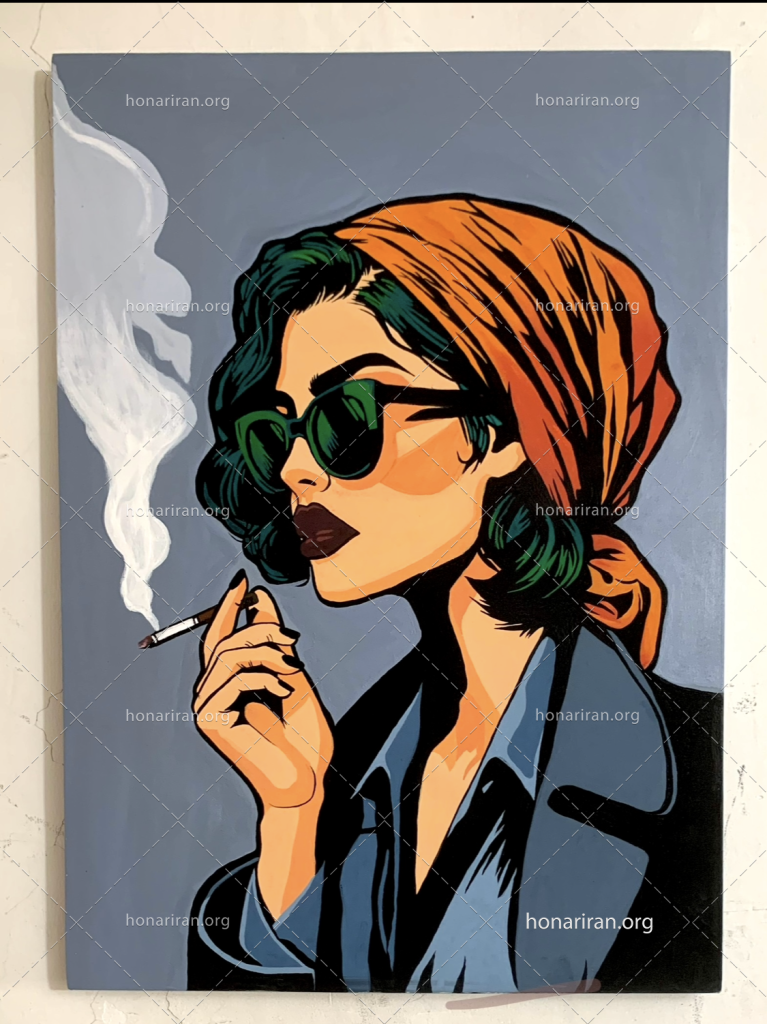 تابلو رنگ اکریلیک دختر