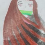 نقاشی شخصیت انیمه شیطان کش