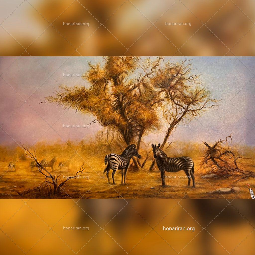 تابلو رنگ و روغن طبیعت