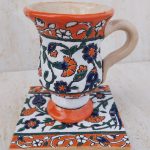 لیوان سفالی میناکاری
