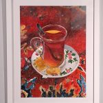 تابلو آبرنگ چای مامانجون