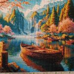 تابلو دست ساز الماسی دریاچه