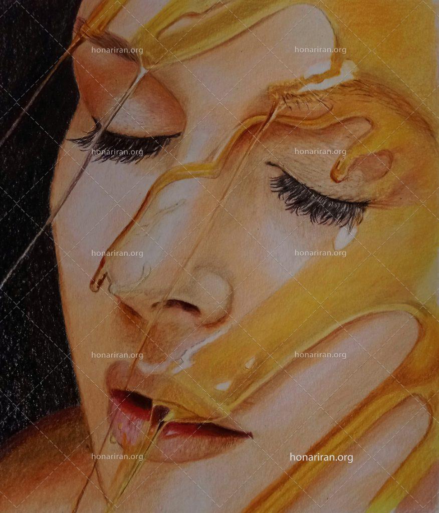 تابلو مدادرنگی پرتره